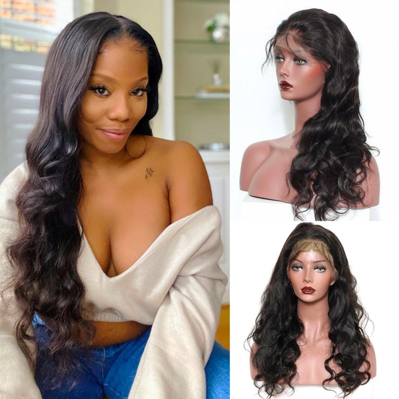 Elesis Virgin Hair lace frontal wig loose body wave preplucked natural hairline baby hair
