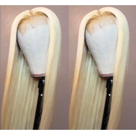 Elesis Virgin hair Top raw grade customize wig 613 blonde 4x4 lace closure wig-BL4x4