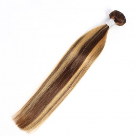 Elesis  balayage highlight straight hair 1bundle virgin remy hair piano color hair p4/27 brazilian hair-ST427