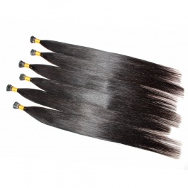 Elesis Virgin Hair Natural Straight I-tips hair single drawn extensions Virgin Remy Hair 100grams-Tip01