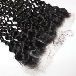 13x6 pre-plucked Deep wave lace frontal freepart closure Transparent Lace/HD Lace frontal-FD136