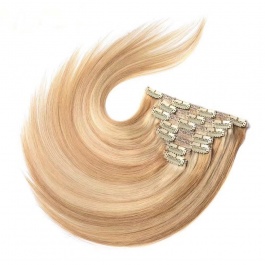 elesis virgin hair 7pcs set 120grams virgin remy clip in hair extensions highlight color #10/24