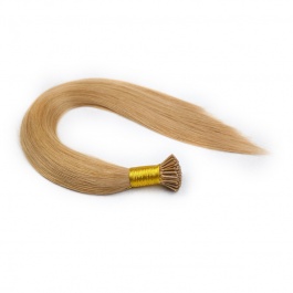 Elesis Virgin Hair double drawn raw hair I-tip straight hair color #27 brown hairextensions 100grams-ITIP27