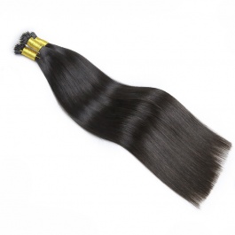 Elesis Virgin Hair Pre Bonded Nano Tip Hair Extensions Straight  Human Hair Natural Black Color #1B-Nano1B
