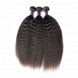 Elesis Virgin hair Kinky Straight raw hair unprocessed full bundles 3pcs-KST3