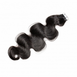 Elesis Double drawn virgin remy hair tape in Body Wave extensions 100grams-Tape12