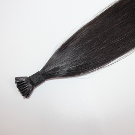 Elesis Virgin Hair double drawn virgin hair I-tip straight Natural black hairextensions 100grams-Dtip1