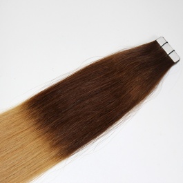 Virgin Remy Hair Tape in Extensions Dark brown Light brown Toner #5/23