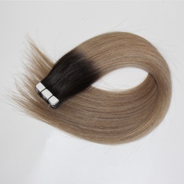 Virgin Remy Hair Tape in Extensions Ash blonde Darkroot Toner #70/3R