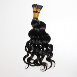 Elesis Virgin Hair Loose Wave I-tips hair extensions Virgin Remy Hair 100grams-Tip03