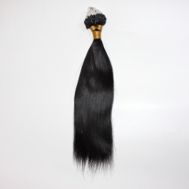 Virgin Remy Hair Brazilian Human Hair Micro Loop Hair 100 Strand 1B Microlinks Straight hair-Micro1