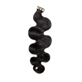 Natural black Body wave tape in virgin remy hair extensions 50grams-Tape02