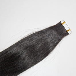 Natural black Straight virgin remy hair tape in extensions 50grams-Tape01
