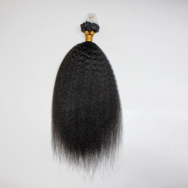 Virgin Remy Hair Brazilian Human Hair Micro Loop Hair 100 grams 1B Microlink Kinky Straight-Micro5