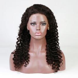 Elesis Affordabe Virgin Remy Human Hair wigs 150% density Deep wave 13x4 Lace frontal wig