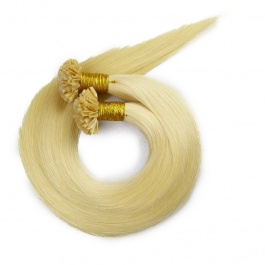 Elesis 613 Blonde Raw hair Double Drawn straight U-tip hair extensions  100grams