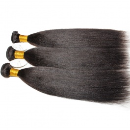 Elesis Corase Virgin Yaki Straight Human Hair 3 Bundles Remy Hair Wave Weft 100% Human Hair