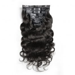Elesis Virgin hair 7pcs/set 120grams PU clip in Hairextensions Body Wave Virgin Remy Human Hair