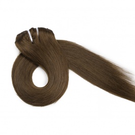 Elesis Virgin hair raw hair color #4 clip in Straight  extensions 120grams full 8pcs/set