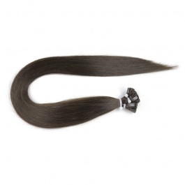 Elesis Virgin Hair Straight Flat tips Raw hair extensions k-tips brown hair color #2 100grams