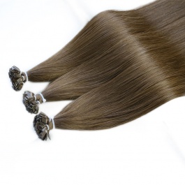 Elesis Virgin Hair Straight Flat tips Raw hair extensions k-tips brown hair color #4 100grams