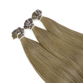 Elesis Virgin Hair Straight Flat tips Raw hair extensions k-tips brown hair color #8 100grams