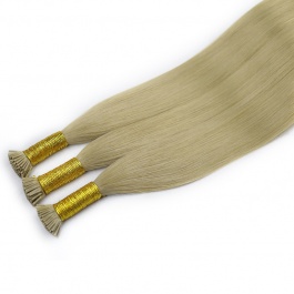 Elesis Virgin Hair double drawn raw hair I-tip straight hair color #18 hairextensions 100grams