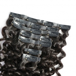 Elesis Virgin hair Italian Curly 7pcs/set 120grams Seamless PU clip in Hairextensions  Virgin Remy Human Hair
