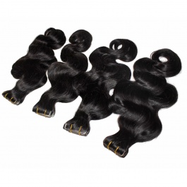 Eelsis Virgin Hair Affordable Virgin Remy Hair Invisible Tape in Seamless hair extensions Natural Color  200grams