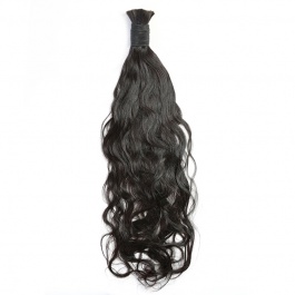 Elesis Virgin hair bulk hair for fusions no bead extensions for braids Natural wave Virgin Remy hair 