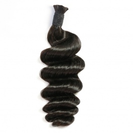 Elesis Virgin hair bulk hair for fusions no bead extensions for braids Loose wave Virgin Remy hair 