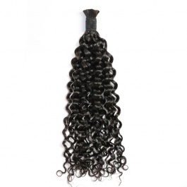 Elesis Virgin hair bulk hair for fusions no bead extensions for braids Italian Curly Virgin Remy hair 