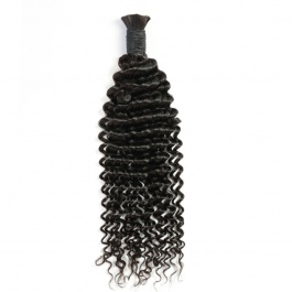 Elesis Virgin hair bulk hair for fusions no bead extensions for braids deep curly Virgin Remy hair 