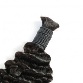 Elesis Virgin hair bulk hair for fusions no bead extensions for braids deep curly Virgin Remy hair 