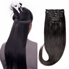 Elesis virgin hair 160grams full set Seamless PU clip in hairextensions Raw hair -Clip9