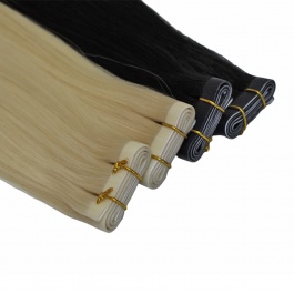 Elesis Virgin Hair Straight Raw Hair Long Tape Weft Hair extensions 