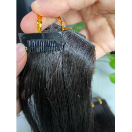 Elesis Virgin Hair Invisible Clip in hair virgin remy hair straight seamless clip in 7pieces set
