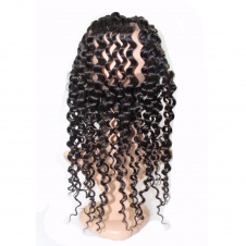360 frontal deep wave full lace closure with Adjustment Band