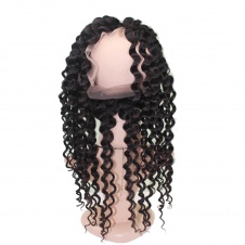 360 frontal deep wave full lace closure with Adjustment Band