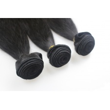 straight Raw  unprocessed brazilian  virgin hair Straight 3bundles thick hair with 4x4 closure free part 
