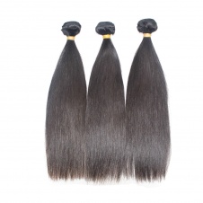 straight Raw  unprocessed brazilian  virgin hair Straight 3bundles thick hair with 4x4 closure free part 
