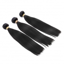 silky soft tanglefree noshedding Peruvian straight hair thick hair 3bundles with 4x4closure-Pstr3