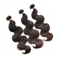 Raw unprocessed virgin human hair Peruvian body wave weaves 3bundles with free part closure