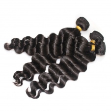 Affordable hair Peruvian loose wave more wave Raw Virgin Hair Extensions 3bundles with 4x4 free part closure