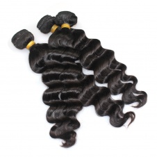 Affordable hair Peruvian loose wave more wave Raw Virgin Hair Extensions 3bundles with 4x4 free part closure