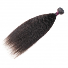 Elesis virgin hair product 1 piece kinky straight  human raw hair extensions-KST1