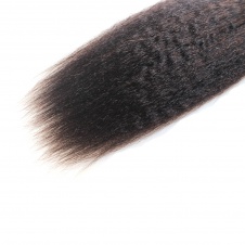 Elesis virgin hair product 1 piece kinky straight  human raw hair extensions-KST1