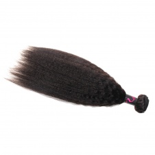 Elesis virgin hair product 1 piece kinky straight  human raw hair extensions-KST1