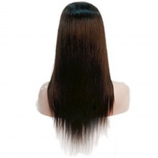 Silky Straight Customized Natural Scalp Mono wigs Glueless Brazilian Remy Virgin Human Hair Wig For Black Women