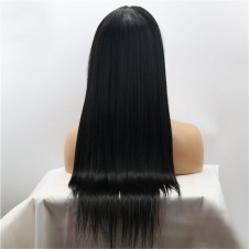 Silk Straight Long&Short Bob Style Full Lace Mono Human Hair Wigs 100% Brazilian Virgin Hair with baby color off black